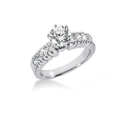 Diamonds Engagement Ring Set Real Genuine 3.51 Cts.