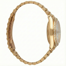 Dj Rolex Gold President Style Watch White Roman Dial Natural Earth Mined Diamond Bezel