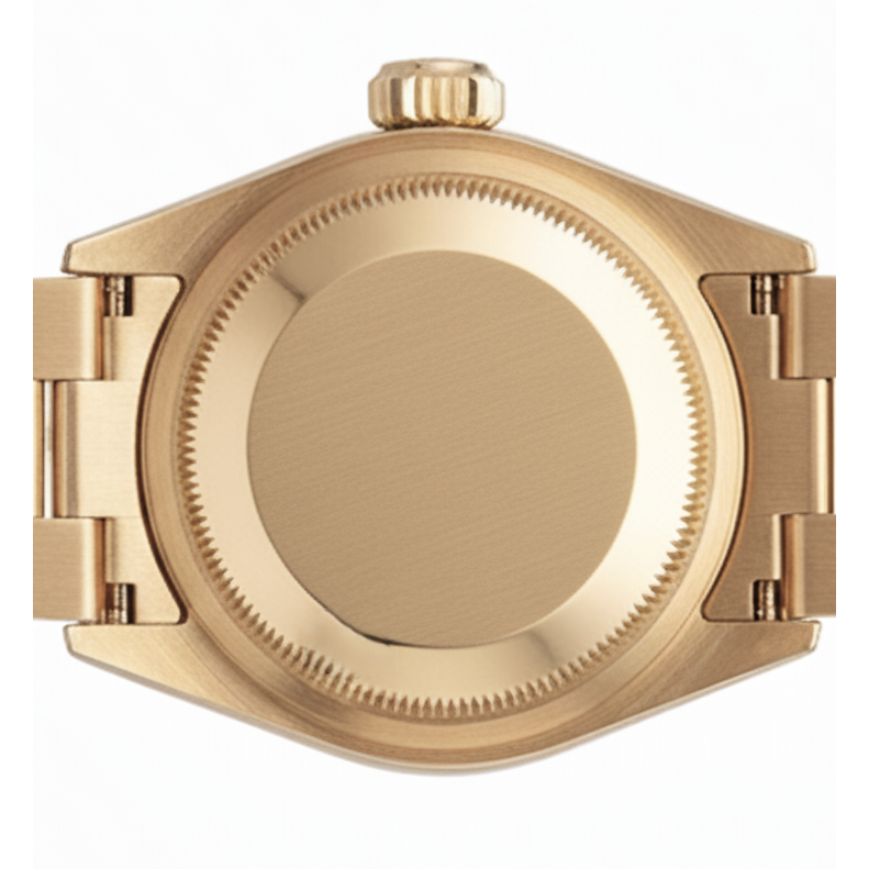 Dj Rolex Gold President Style Watch White Roman Dial Natural Earth Mined Diamond Bezel