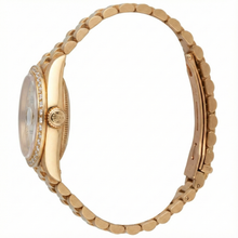 Dj Rolex Gold President Style Watch White Roman Dial Natural Earth Mined Diamond Bezel