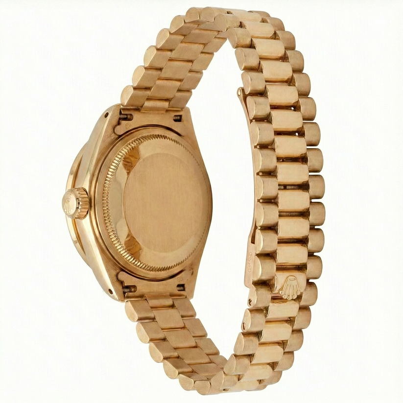 Dj Rolex Natural Earth Mined Diamond Bezel Presidential Watch Champagne Stickdial Gold