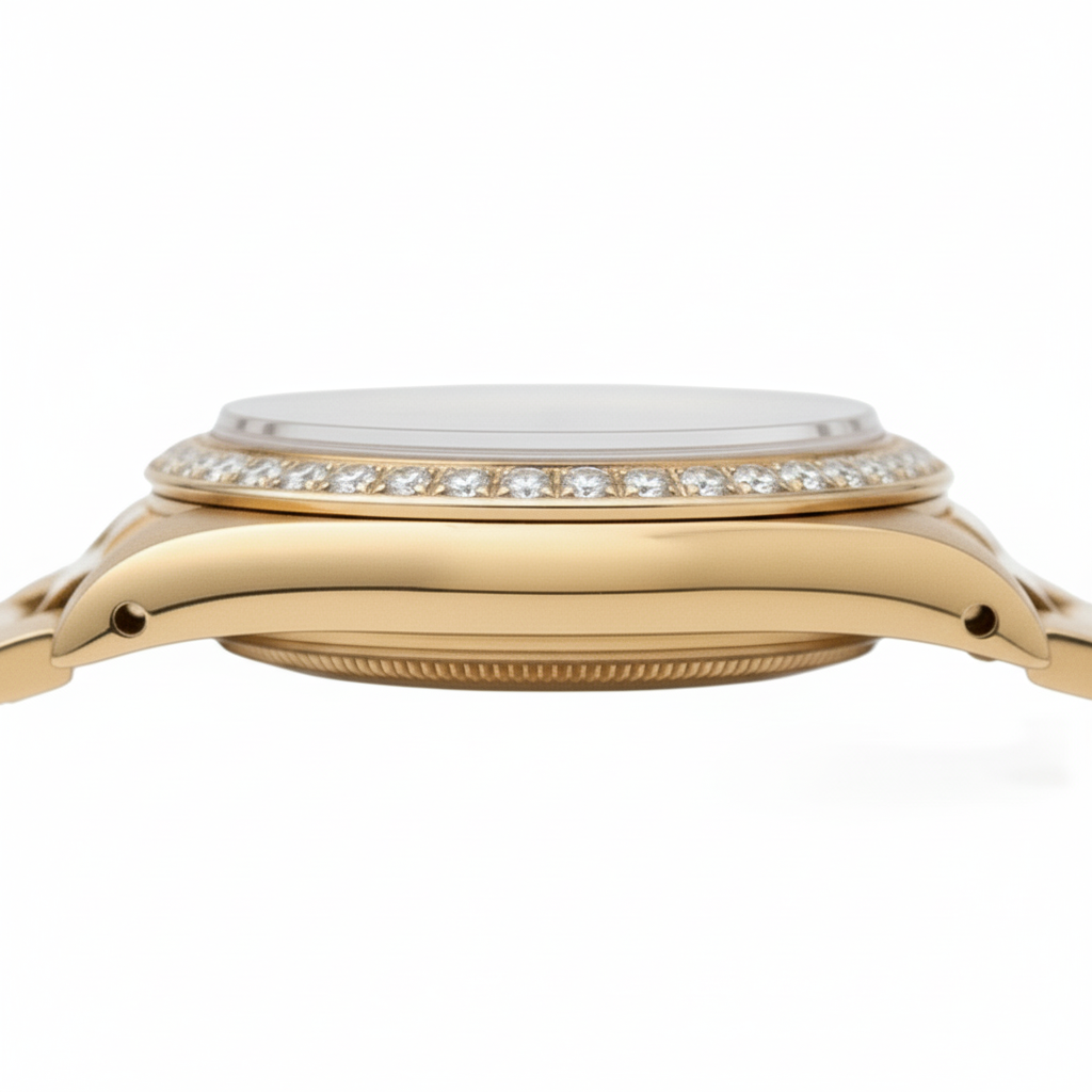 Dj Rolex Presidential Style Natural Earth Mined Diamond Dial Champagne Stick Dial