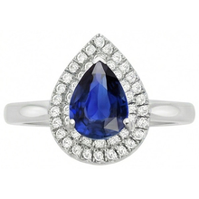 natural round sapphire 3.75ct ring profile view