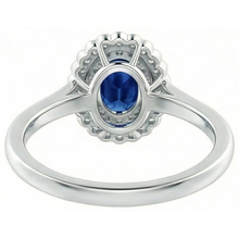 Double Halo Blue Sapphire With Natural Earth Mined DIAMOND ( NOT LAB GROWN )s Ring 3.25 Carats