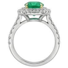 Radiant Precious Stone Ring 2.50 ct – back view