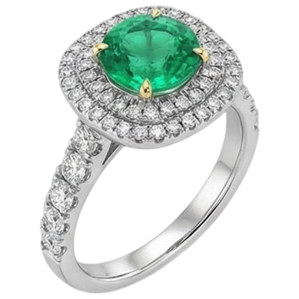 Radiant Precious Stone Ring 2.50 ct – front view