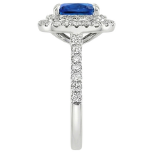 natural round sapphire 3.25ct ring profile view