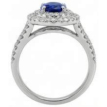 natural round sapphire 11.25ct ring side angle