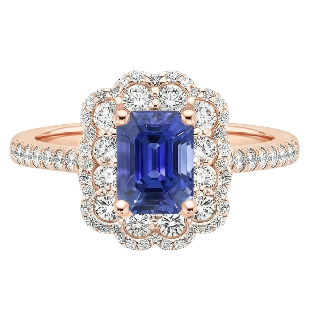 natural emerald sapphire 5ct ring side angle