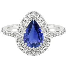 natural round sapphire 4.50ct ring profile view