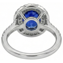 Double Halo Sri Lanka Natural Earth Mined Diamond Ring