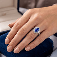 Double Halo Sri Lanka Natural Earth Mined Diamond Ring