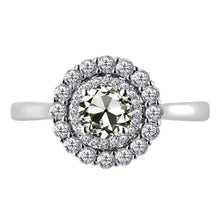 Halo Engagement Ring 14K White Gold with Diamond – main view