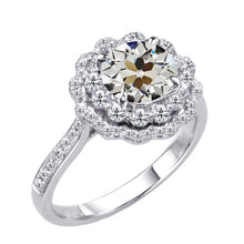 Halo Setting Ring 14 Karat White Gold with Brilliant Diamond – main view