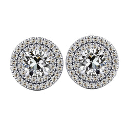 Premium Earrings with Antique Cushion Brilliant Diamond – 1.50 ct