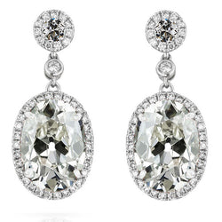 Refined Diamond Stud Earrings 14.50 ct – 14K White Gold |