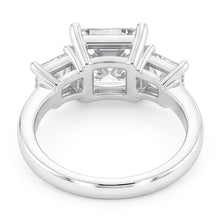 Eagle Claw Prongs French Cut Natural Earth Mined Diamond Three Stone Ring 4 Carats
