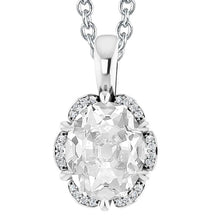 Eagle Claws Halo Genuine Diamond Pendant Oval Old Mine Cut 6.50 Carats