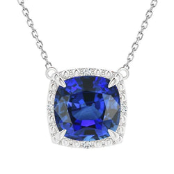 Earth-Mined Eagle Cornflower Blue Sapphire Stone Pendant