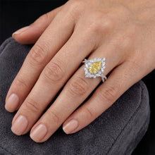 Earth-Mined Canary Yellow Diamond Statement Ring – 14 Karat Two