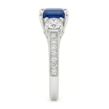 Earth-Mined Cornflower Blue Sapphire Gemstone Ring – 14K White