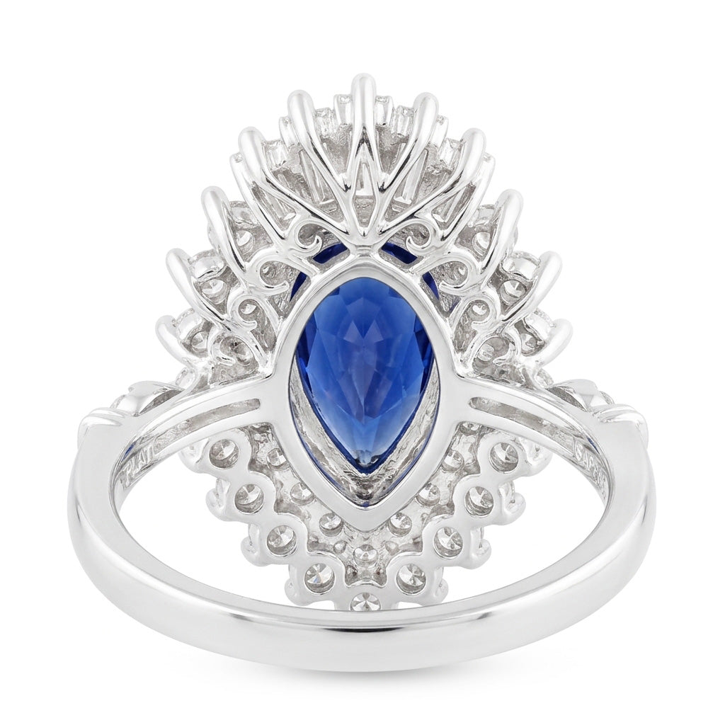 Earth-Mined Pear Shape Cornflower Blue Sapphire Precious Stone