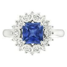 Edwardian Sapphire And Natural Earth Mined Diamond Ring For Women