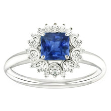 Edwardian Sapphire And Natural Earth Mined Diamond Ring For Women