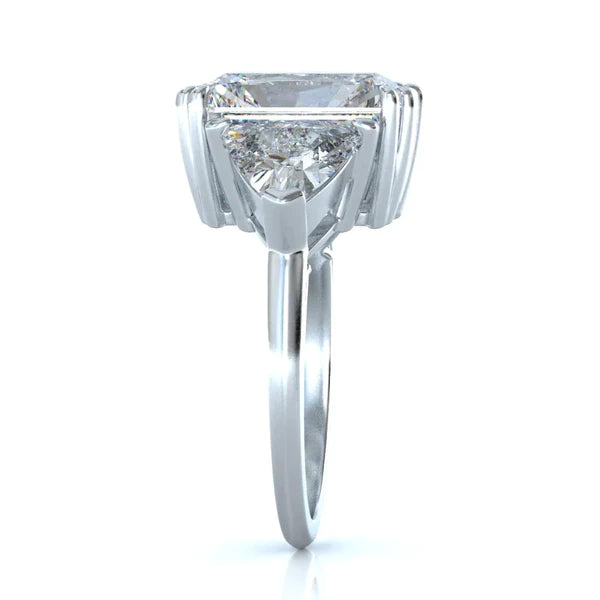 Elegant 9 Carat Natural Radiant Trilliant Diamond Ring4