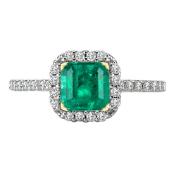 Earth-Mined GIA-Certified Fine Emerald Colored Stone Ring 3.50 ct
