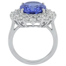 Elegant Tanzanite Natural Earth Mined Diamond Cocktail Ring