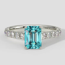 Elegant Bluish Paraiba Diamond Ring