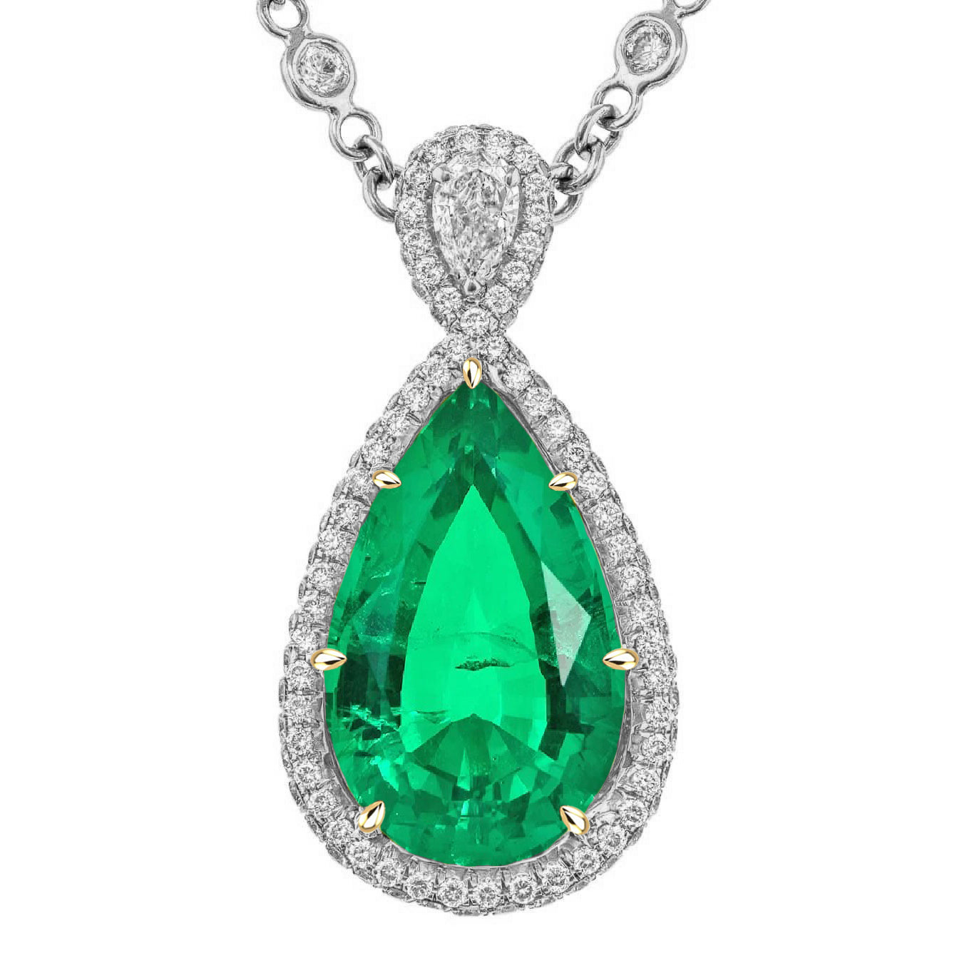 High-End Colombian Emerald Gemstone Pendant 6 ct – main view