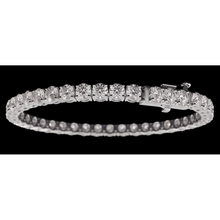 Elegant 9 Carat Lab Grown Diamonds Tennis Bracelet White Gold 14K