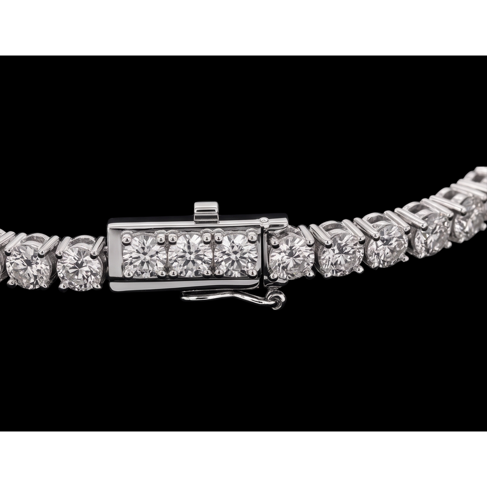 Elegant 9 Carat Lab Grown Diamonds Tennis Bracelet White Gold 14K