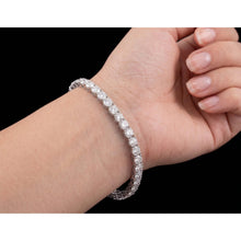 Elegant 9 Carat Lab Grown Diamonds Tennis Bracelet White Gold 14K