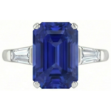 natural emerald sapphire 4.50ct ring front view