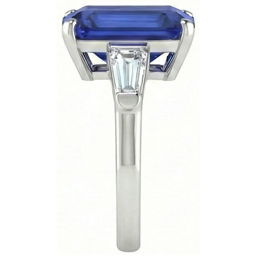 natural emerald sapphire 4.50ct ring top view