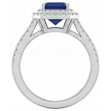 natural round sapphire 3ct ring profile view