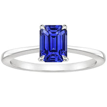 Emerald Cut 3 Carat Sapphire Engagement Ring