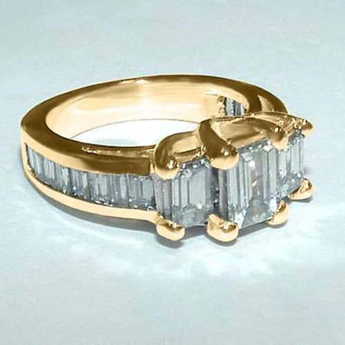 Emerald Cut Diamond Engagement Ring 3.60 Carats Ladies Jewelry New