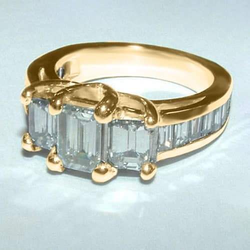 Emerald Cut Diamond Engagement Ring 3.60 Carats Ladies Jewelry New