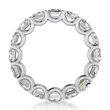 Emerald Cut Real Diamond Eternity Wedding Band 7.50 Carats U Prongs Gold