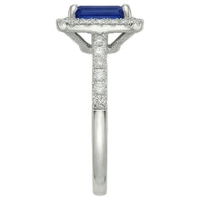 Emerald Cut Sri Lanka Sapphire Natural Earth Mined DIAMOND ( NOT LAB GROWN )s Ring 3 Ct White Gold 14K