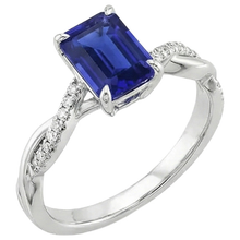 natural emerald sapphire 1.50ct ring top view