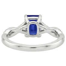 natural emerald sapphire 1.50ct ring on white background