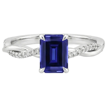 natural emerald sapphire 1.50ct ring side angle