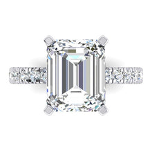 Emerald Diamond Engagement Ring