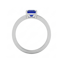 Emerald Gemstone Mens Ring 1.50 Carats Ceylon Sapphire Prong Set