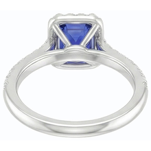 natural emerald sapphire 3ct ring profile view